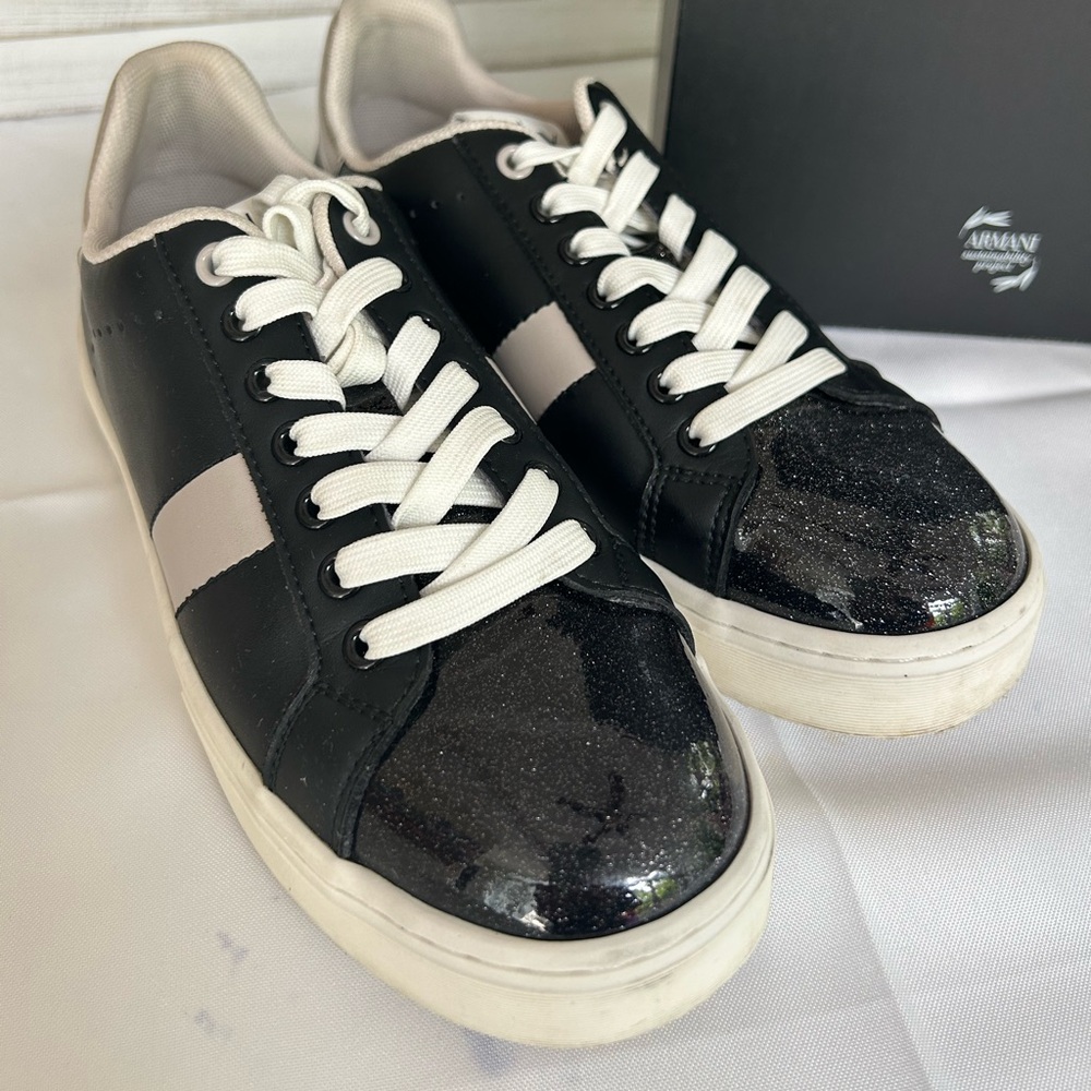 Armani Exchange | Black & Beige Women’s Sneakers – Size 7